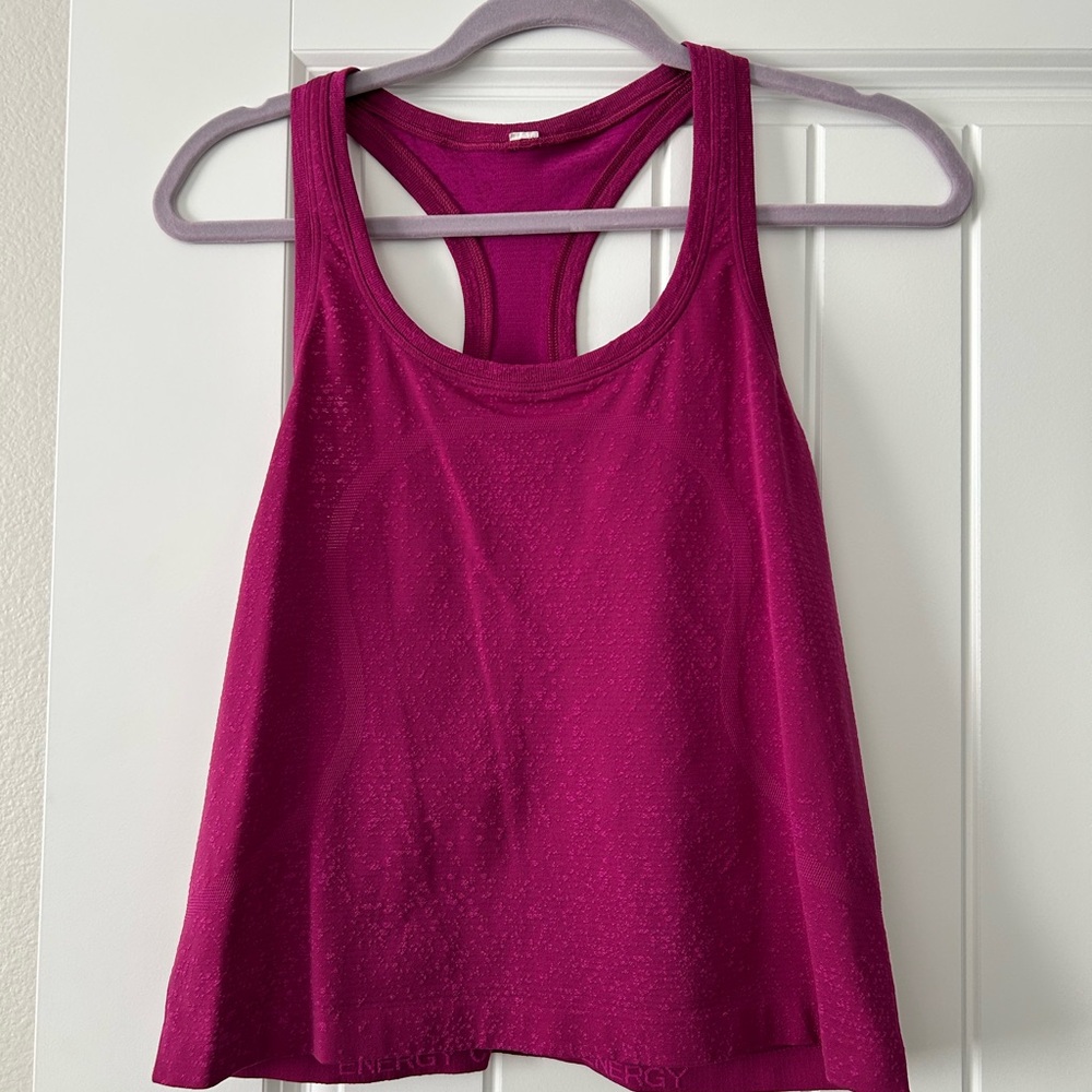 Lululemon Athletica Magenta Tank Top swiftly